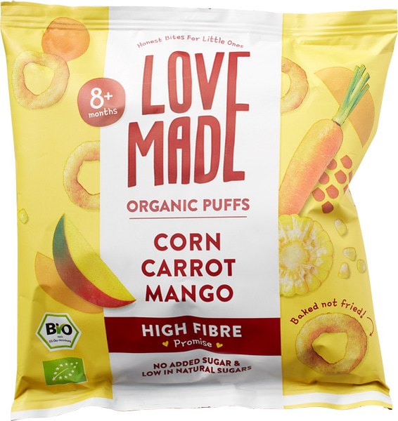 Lovemade Ringen Mais Wortel Mango 8+ Mnd (20 gr)