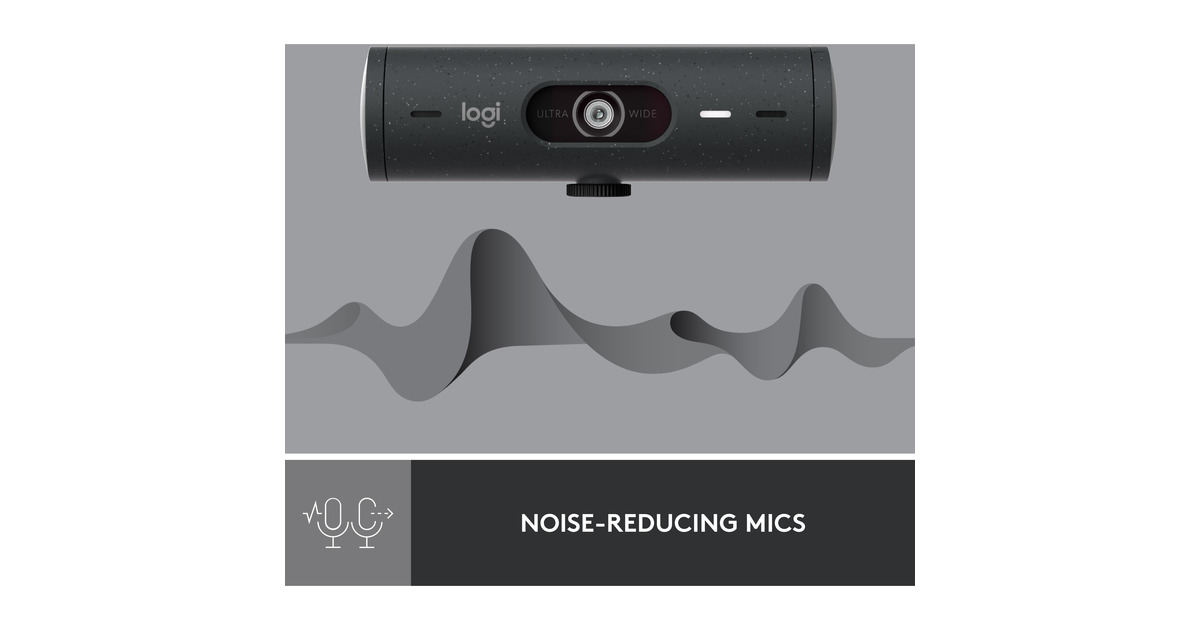 LogitechBrio 500 Full HD Webcam  (Zwart, 1080p/30fps, 720p/60fps)
