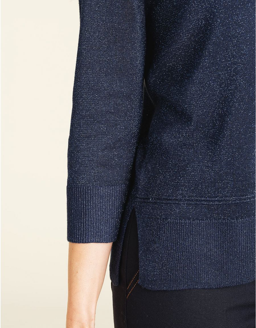 Pull tunique bleu marine