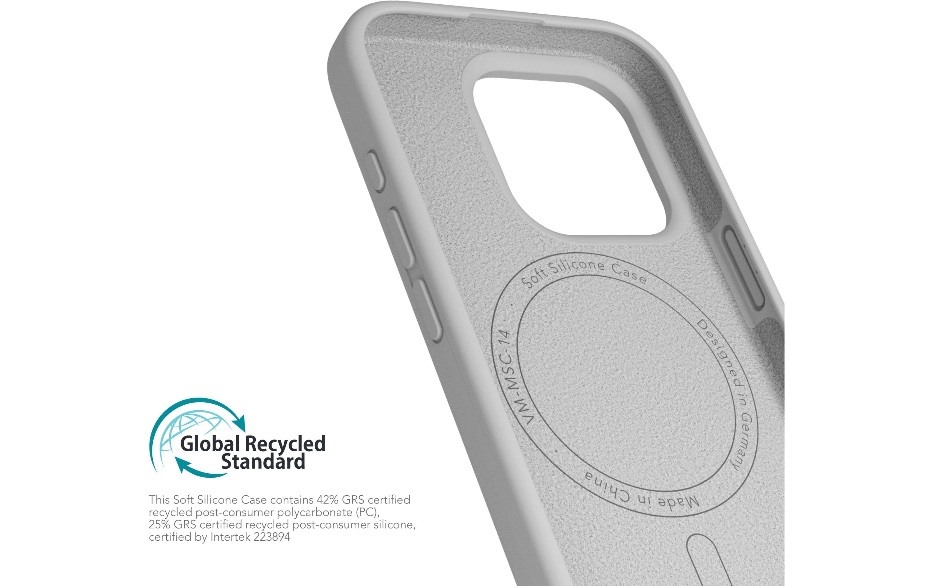 Back Cover Soft Silicone iPhone 16 Pro Light GraySilicone Backcover für das Apple iPhone 16 Pro