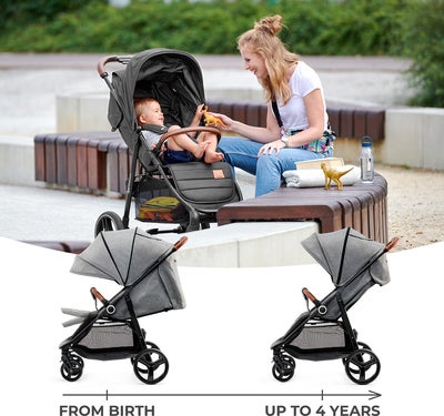 Kinderkraft GRANDE PLUS Sportsvogn, Grey