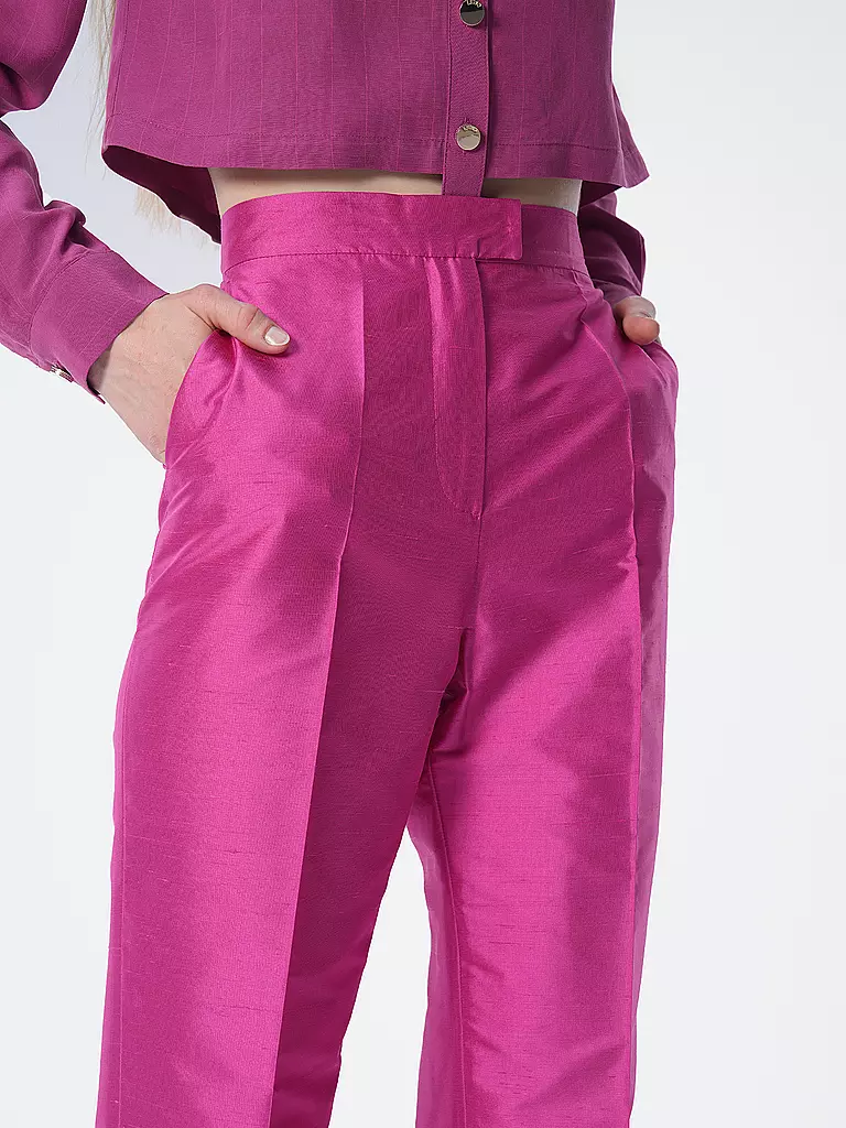 MAX MARA STUDIO Seidenhose SHANTUNG pink