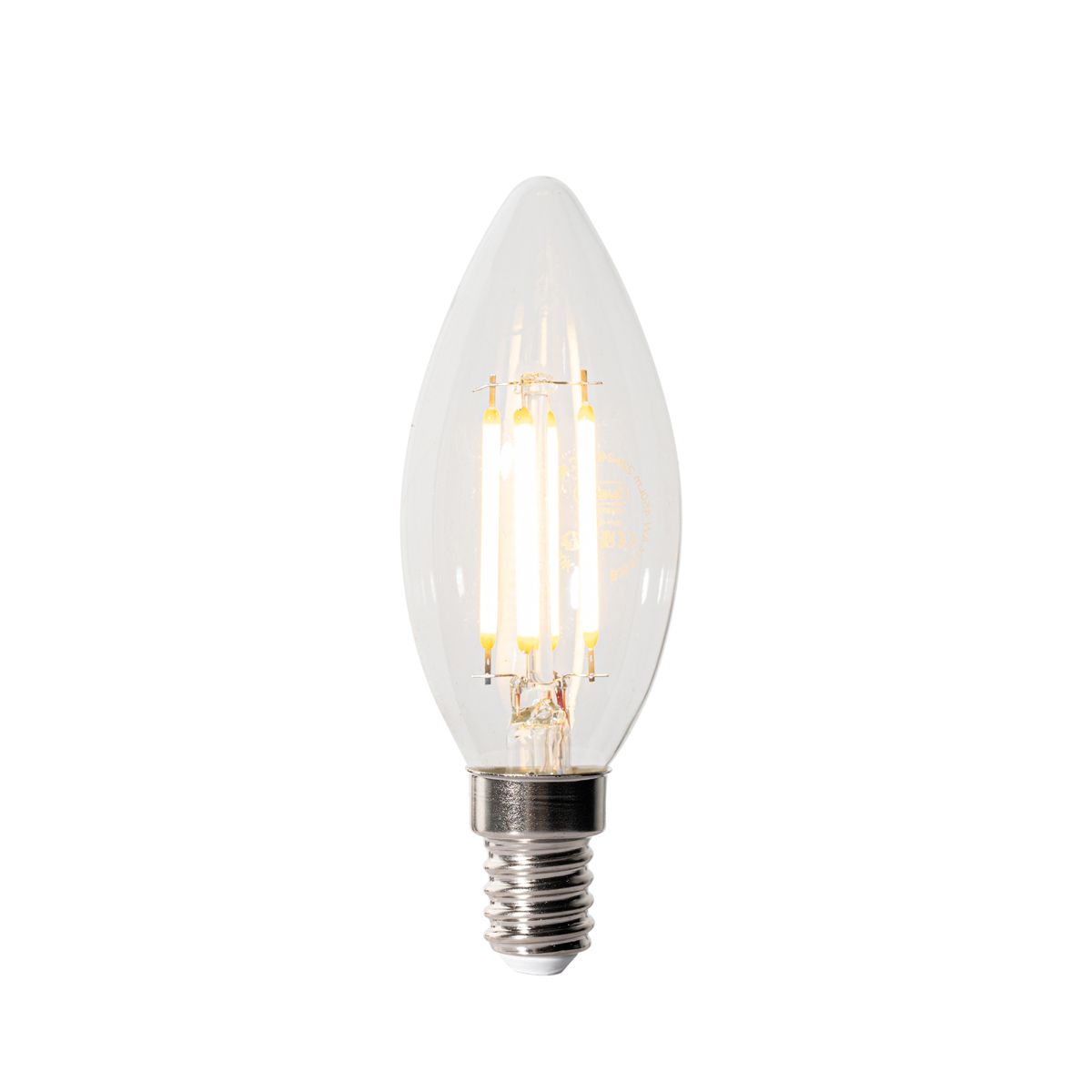 Set van 5 E14 3-staps dimbare LED lampen B35 helder 4W 450 lm 2700K