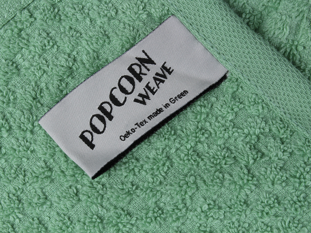 DoubleDry Popcorn 70 x 140 cm set van 3 handdoeken - groen
