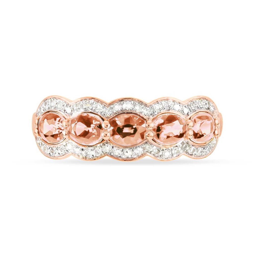 Bague Margaux Or Rose Morganite Et Diamant