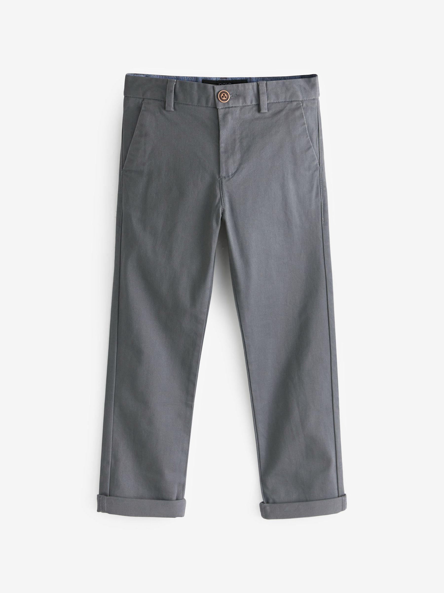 Antraciet - Stretchy chino's (3-17jr)
