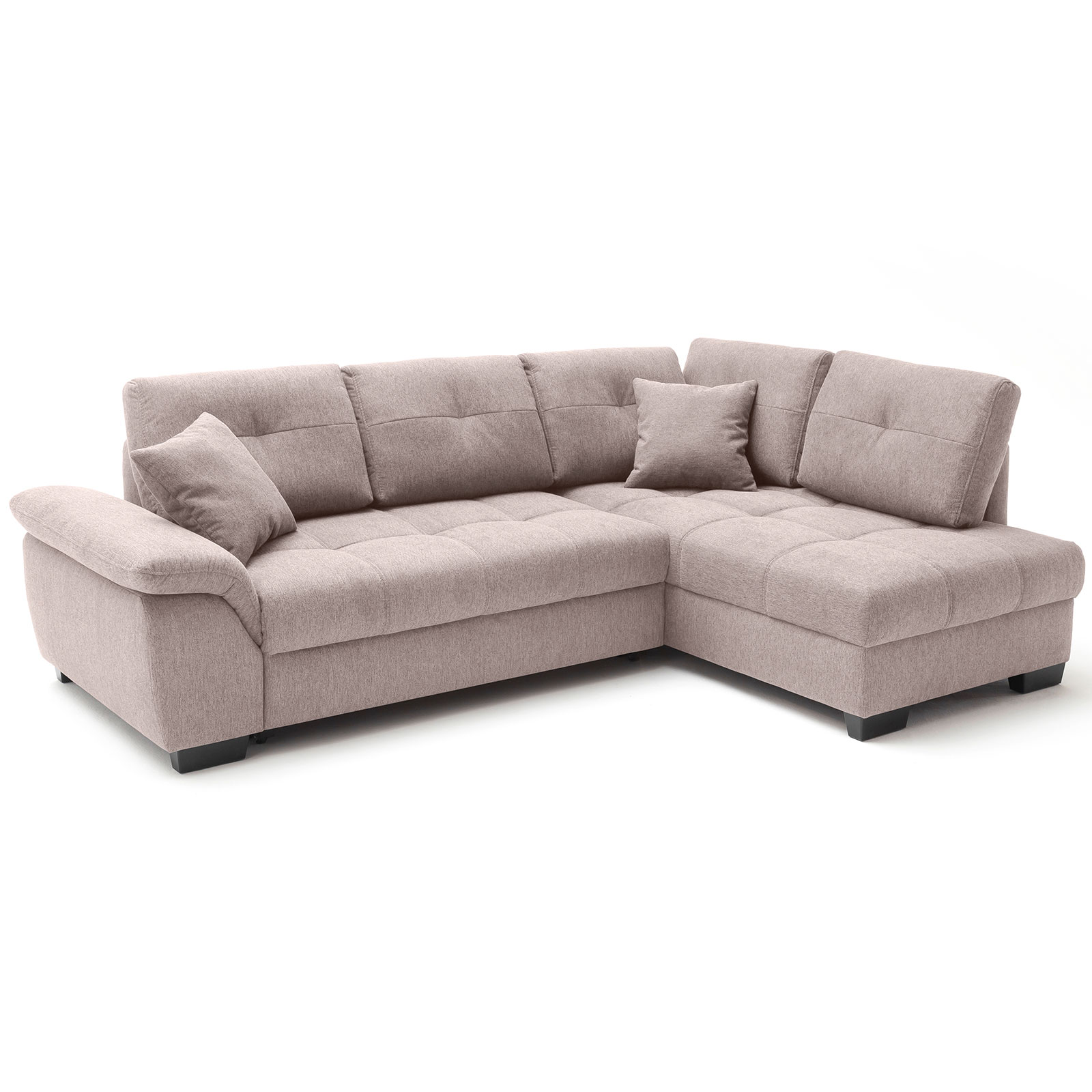 Ecksofa - taupe - Boxspringaufbau - Dauerschläfer