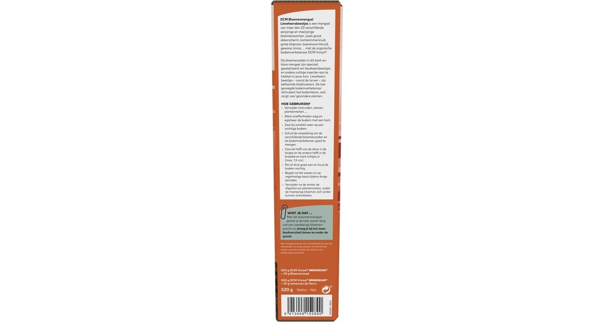 DCMBloemenmengsel Lieveheersbeestjes 0,520 kg zaden  (Tot 10 m²)