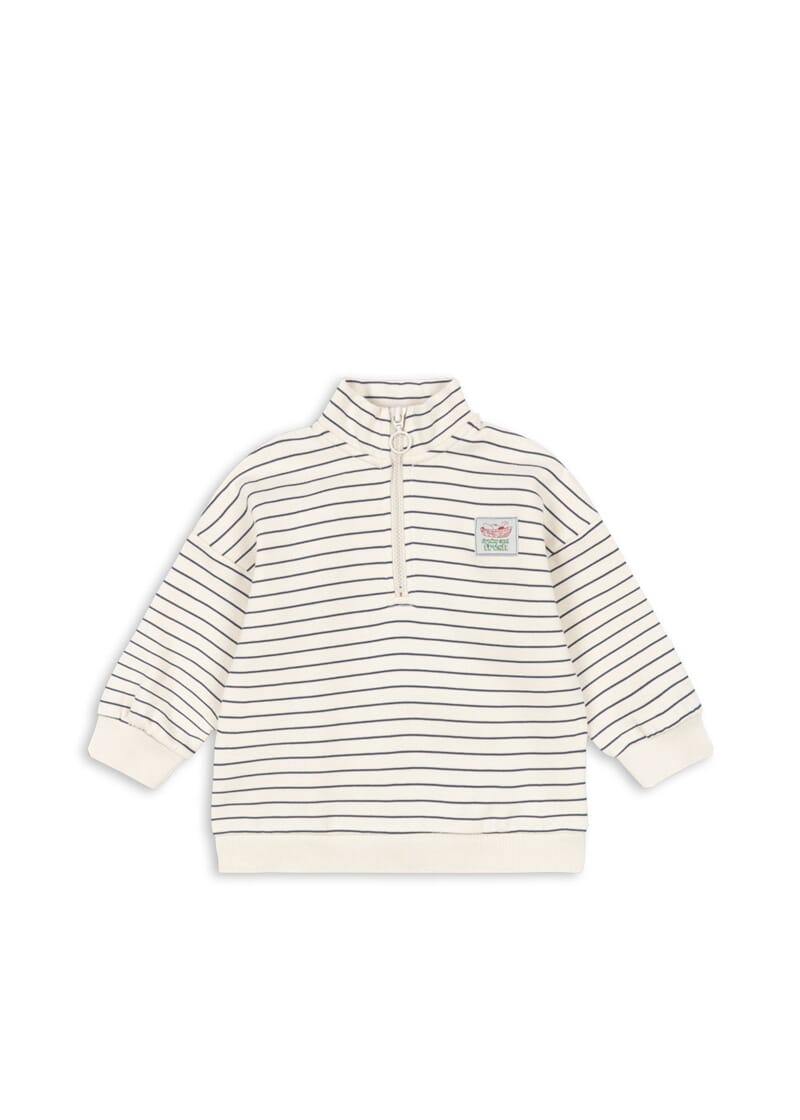 Lou Half Zip Sweat flintstone - Konges Sløjd - Rumpetroll