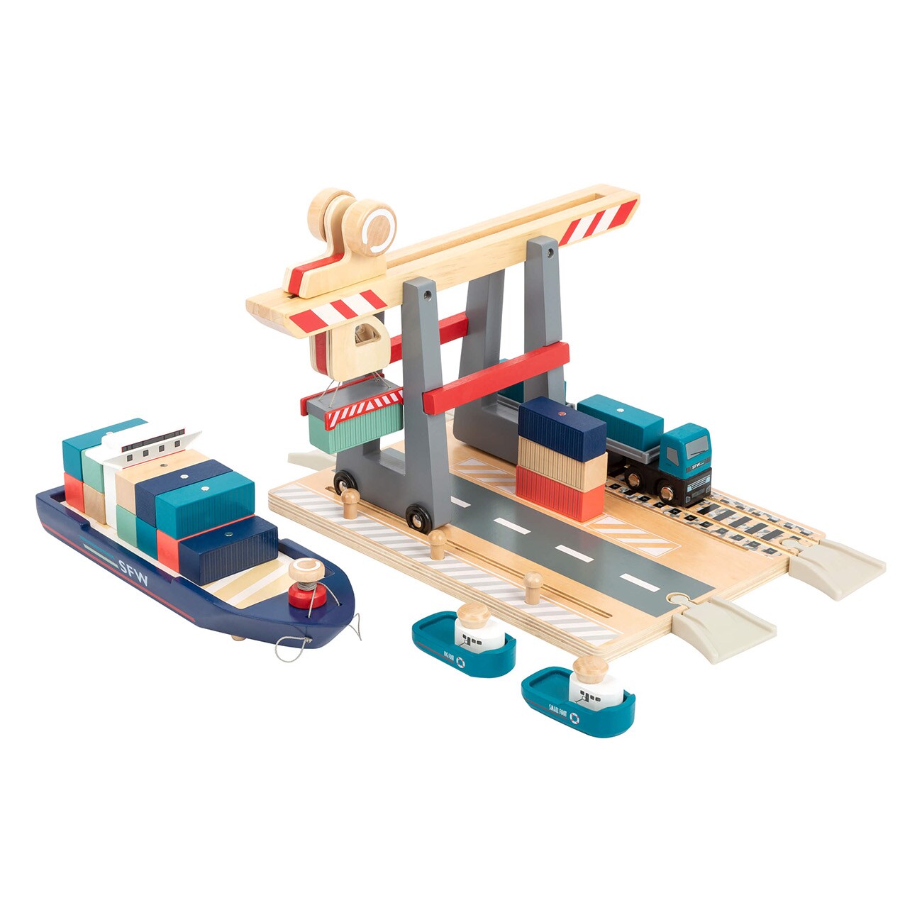 Smallfoot Container Terminal 11378 Mehrfarbig Spiel-Parkhaus
