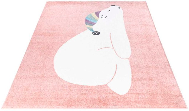 Carpet City Kinderteppich »ANIME921« rechteckig 11 mm Höhe Kinderzimmer Teppich Modern mit Mond, Blumen, Wolken, Creme, Multi