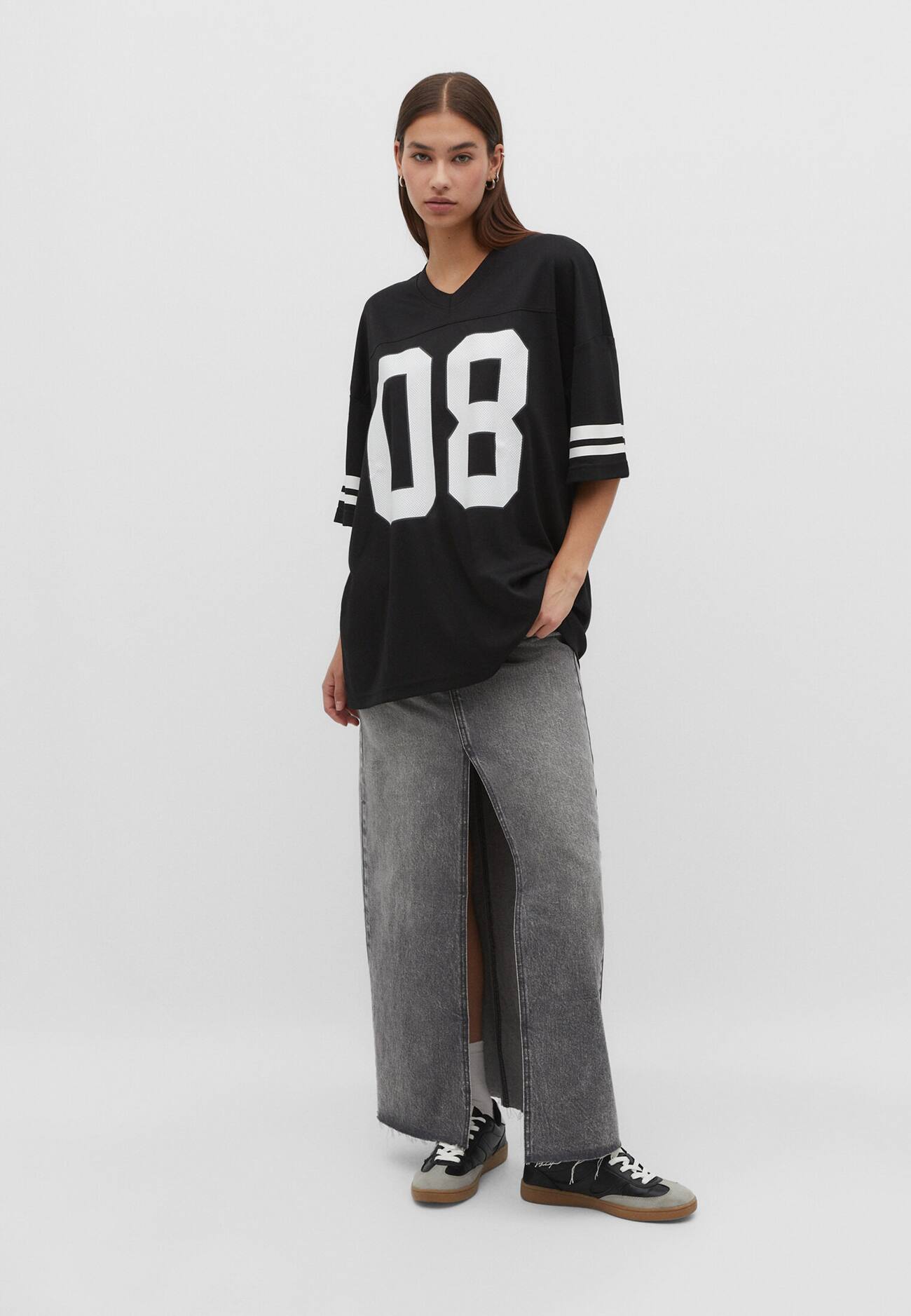 Camiseta oversized com número