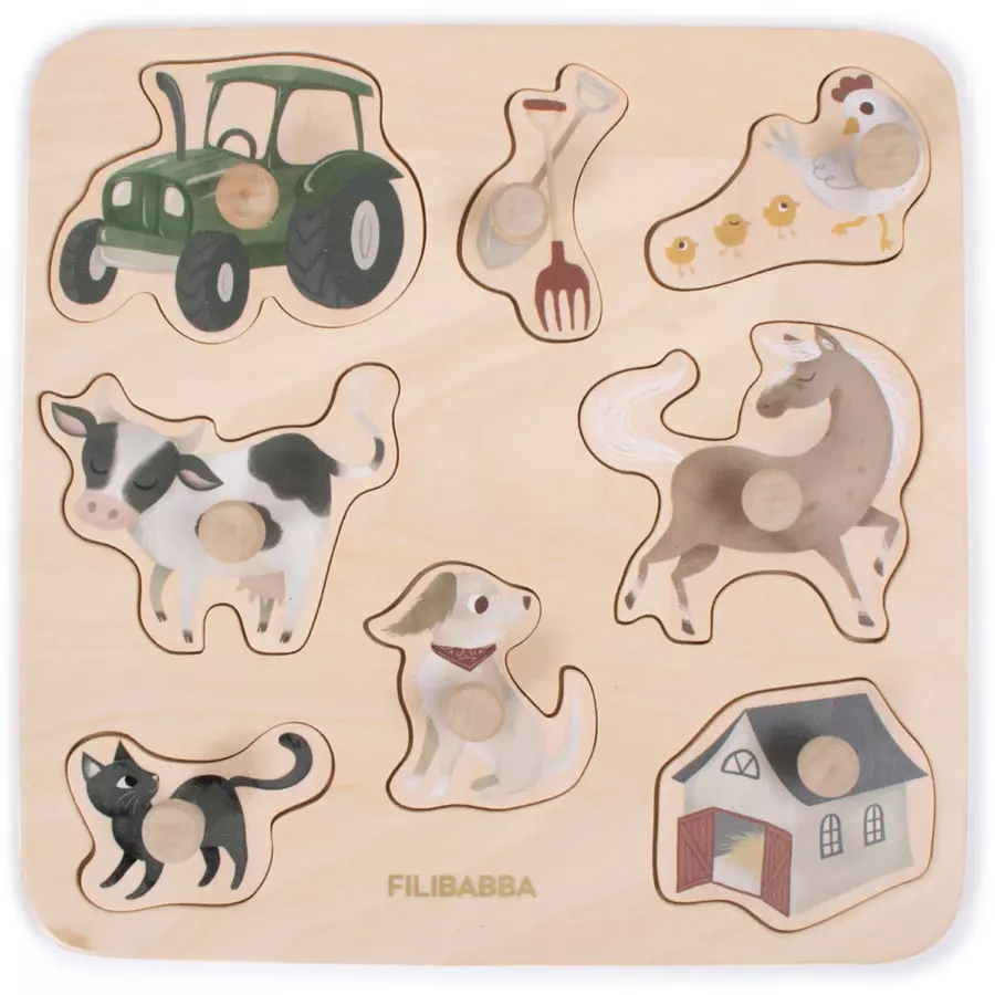 Filibabba Holzpuzzle - Bauernhof