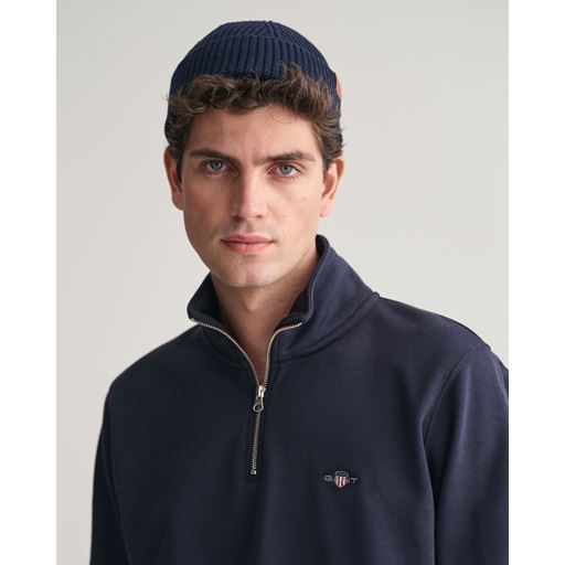 GANT Shield Half Zip Sweatshirt, Evening Blue, 3XL