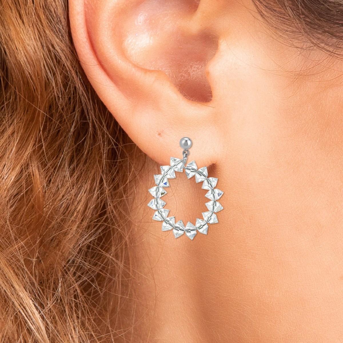 Boucles d'oreilles SC Crystal ornées de Cristaux scintillants