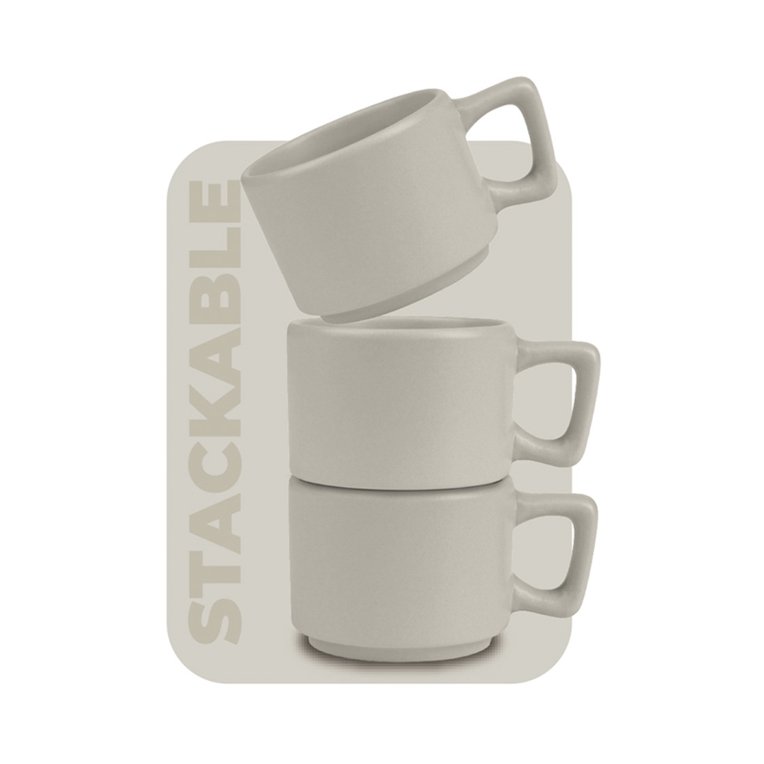 Berlinger Haus 4-teiliges Espressotassen-Set 100 ml matt cream Sahara Collection
