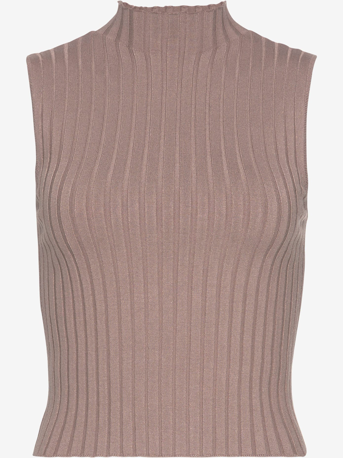 Débardeur en tricot encolure haute