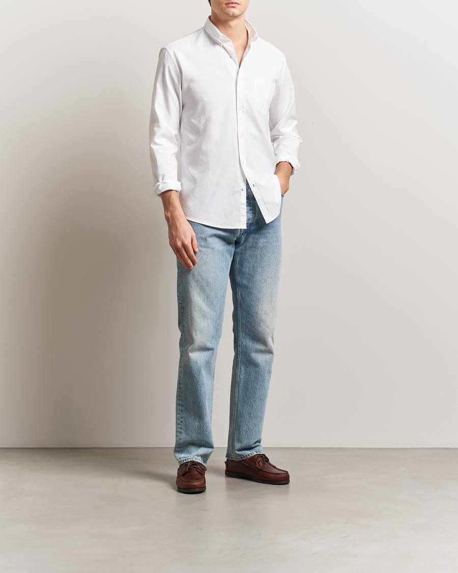 Sunspel Oxford Button Down Shirt White