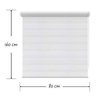 KARWEI duo rolgordijn lichtdoorlatend wit (kleurnr. 4500) 80x160 cm (bxh)