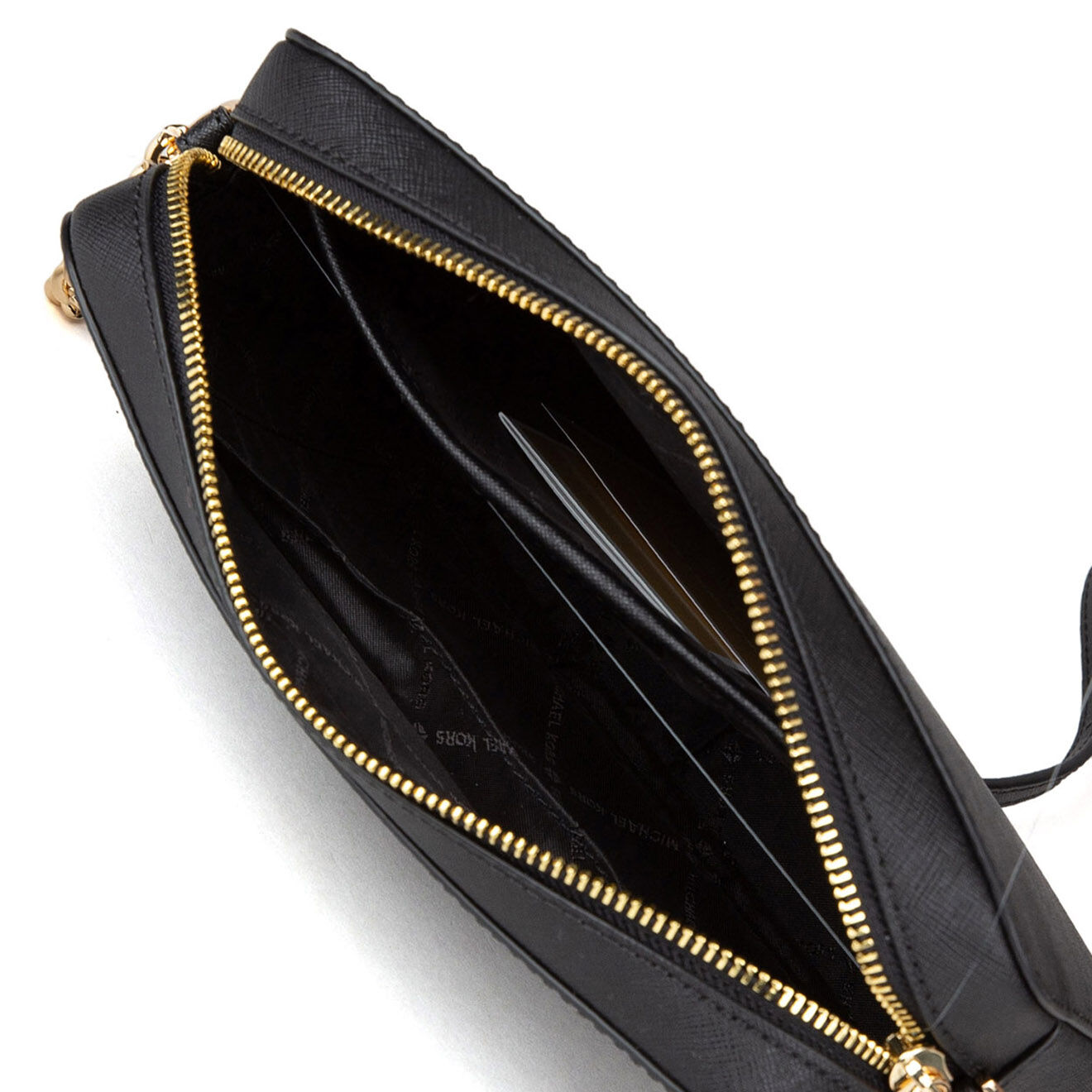 Michael Kors Sac bandoulière en Cuir Jet Set noir - 23.5x15x5 cm