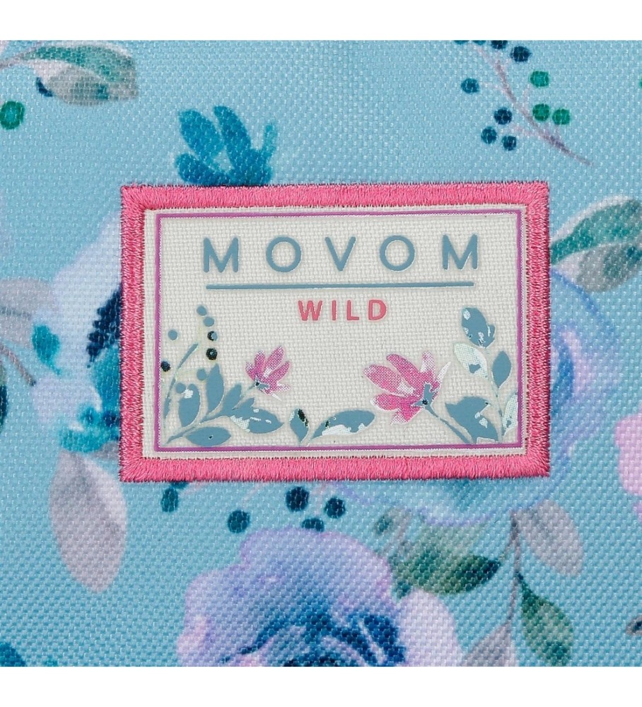 Joumma Bags Mochila Escolar MovomWild Flowers dos compartimentos azul -33x46x17cm-