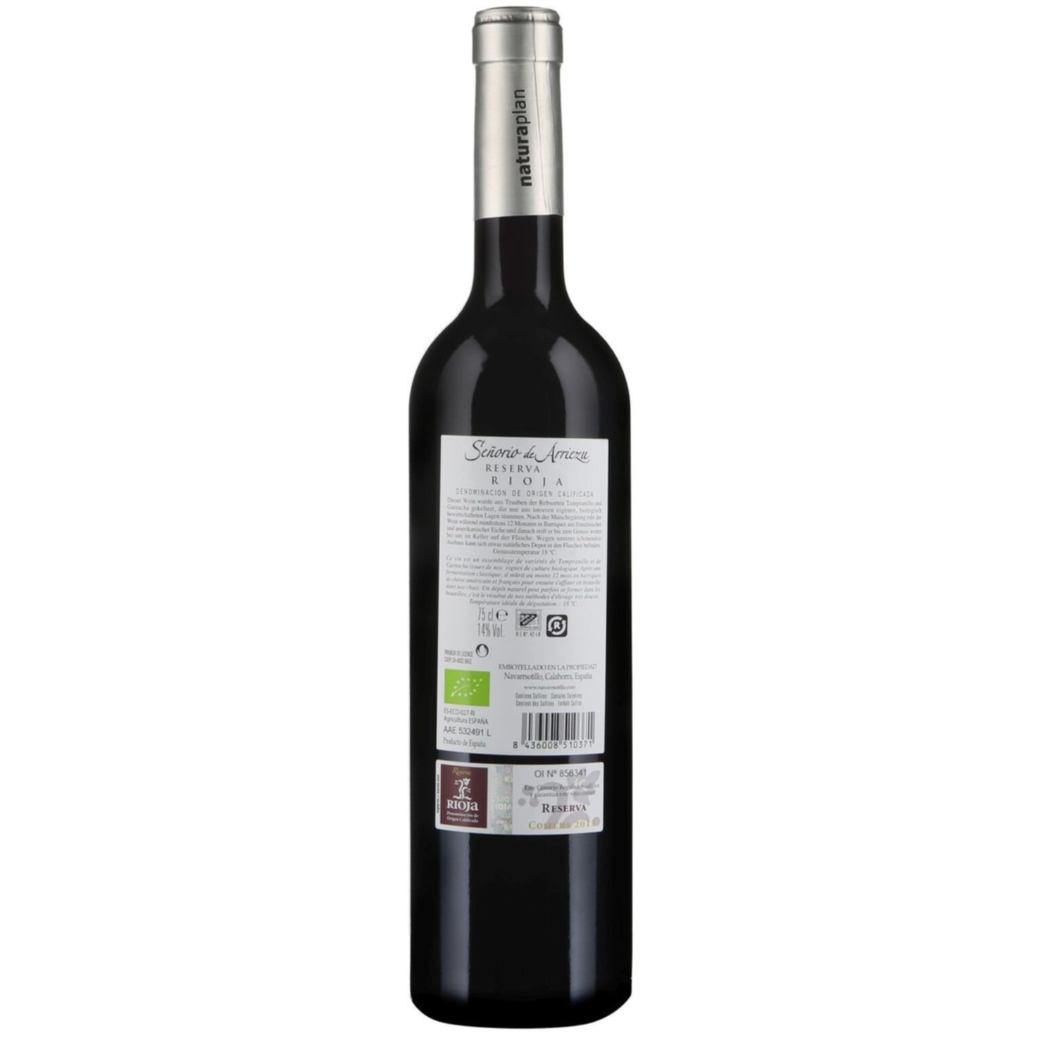 Naturaplan Bio Rioja DOCa Reserva Señorio de Arriezu -75cl
