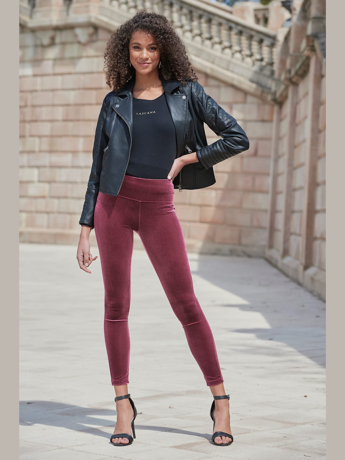 Legging caleçon brillant basique