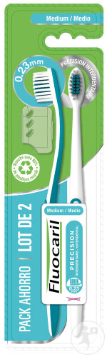 Fluocaril Brosse À Dents Précision Interdentaire Médium 0,23mm 2 Pièces