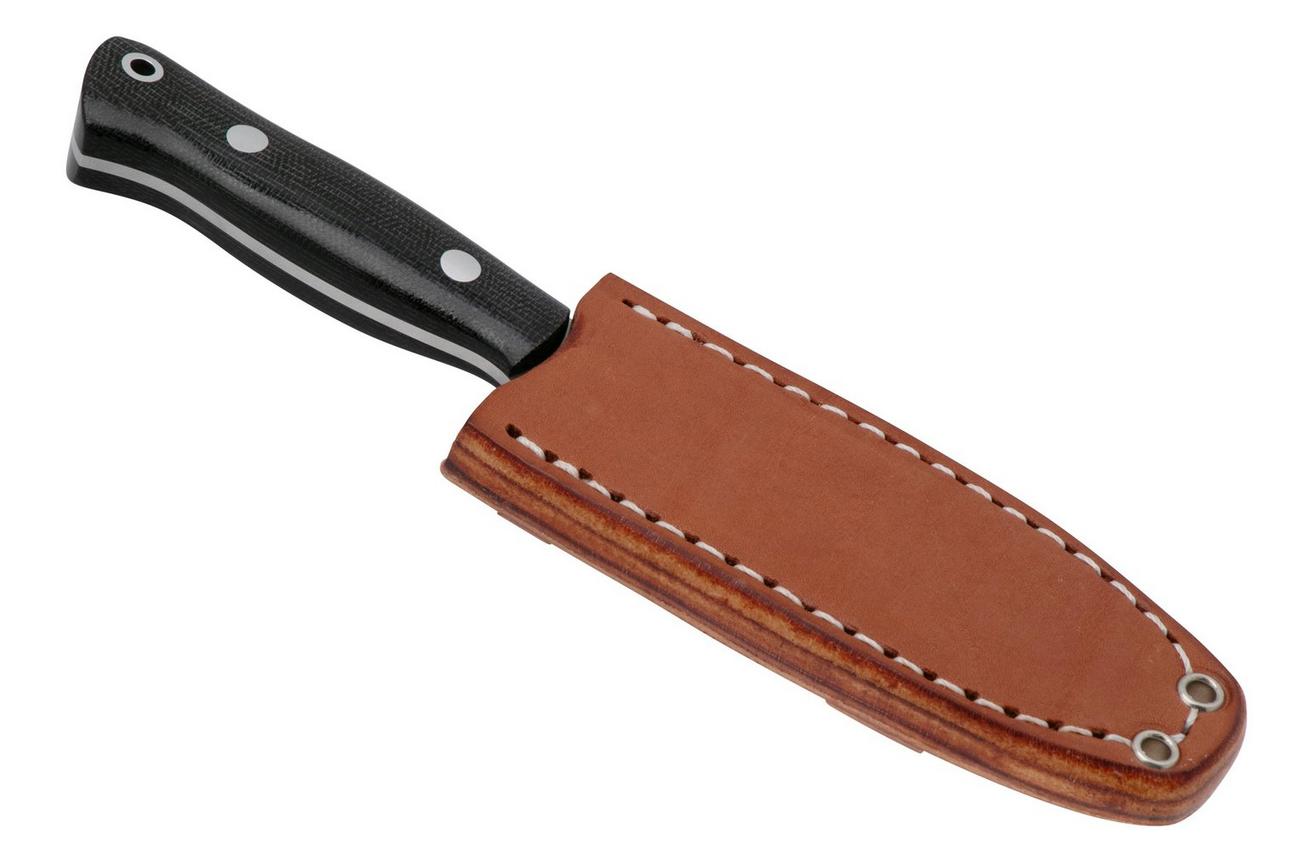 Bark River Bravo Necker K07-061BCM, CPM Cru-Wear, Black Canvas Micarta, nekmes