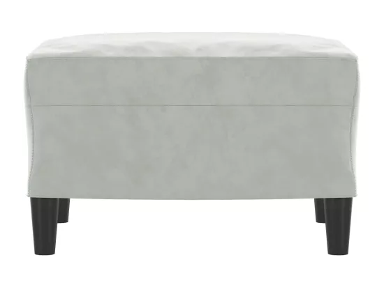 Repose-pied Gris clair 60x50x41 cm Velours