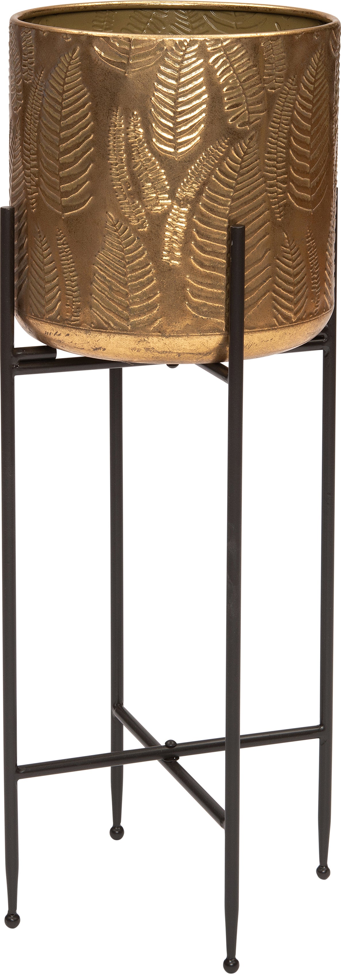 Intratuin bloempot op poten Vita goud D 25 H 79 cm