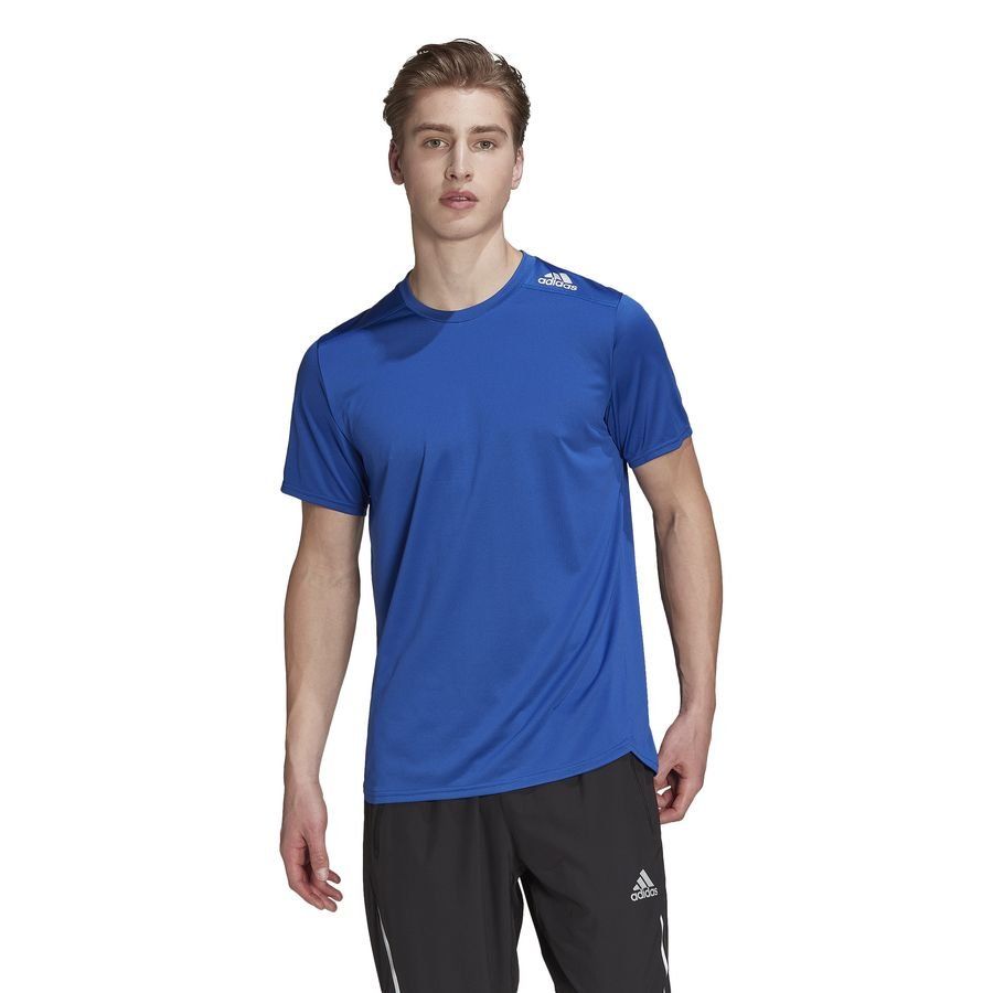 adidas T-Shirt Designed 4 Running - Bleu/Argenté