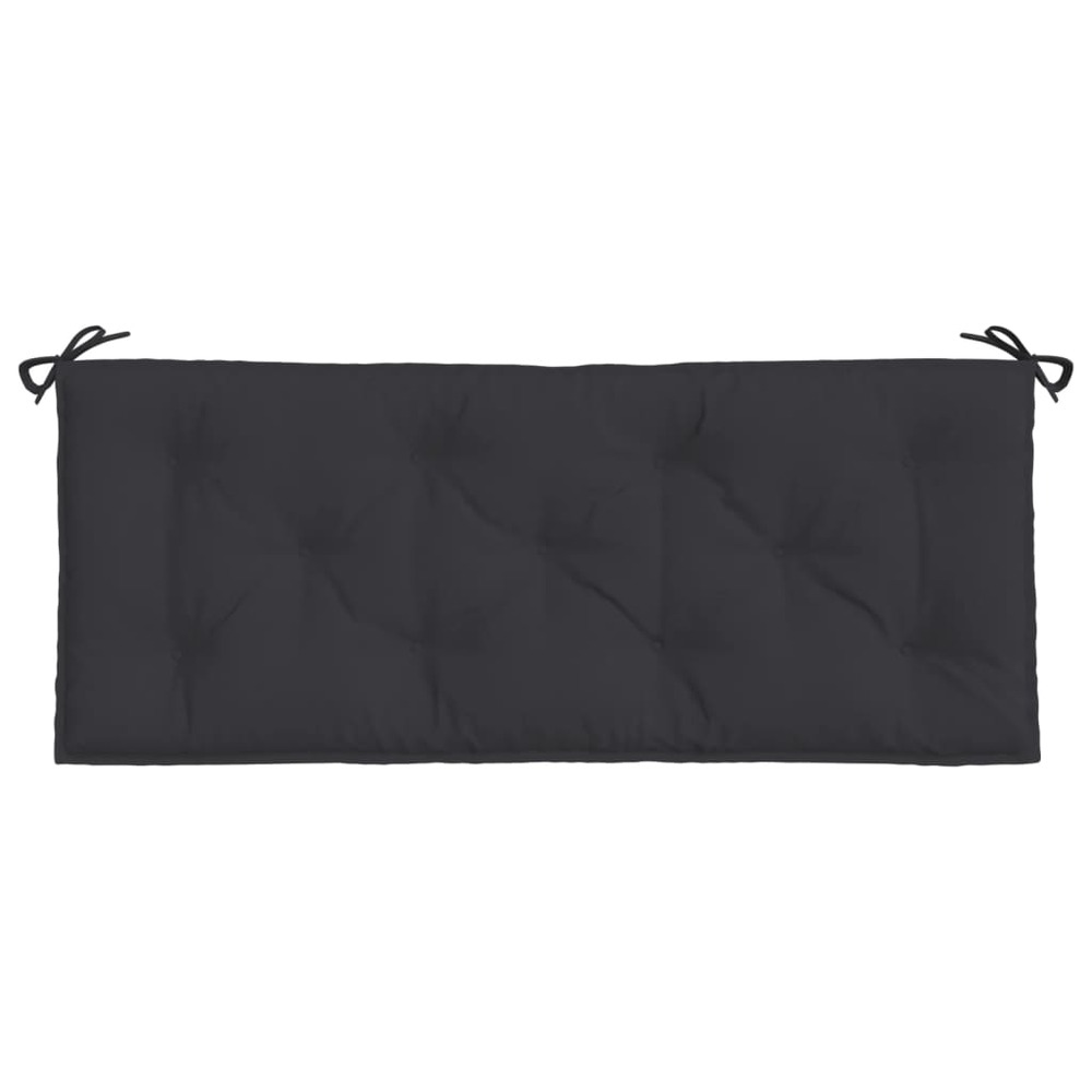 Coussins de banc de jardin 2 pcs noir 120x50x7 cm tissu oxford