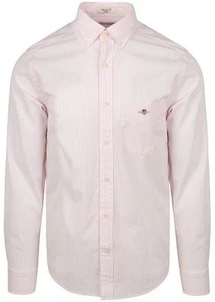Gant Poplin Banker Overhemd Streep Lichtroze 3000140-662 kopen