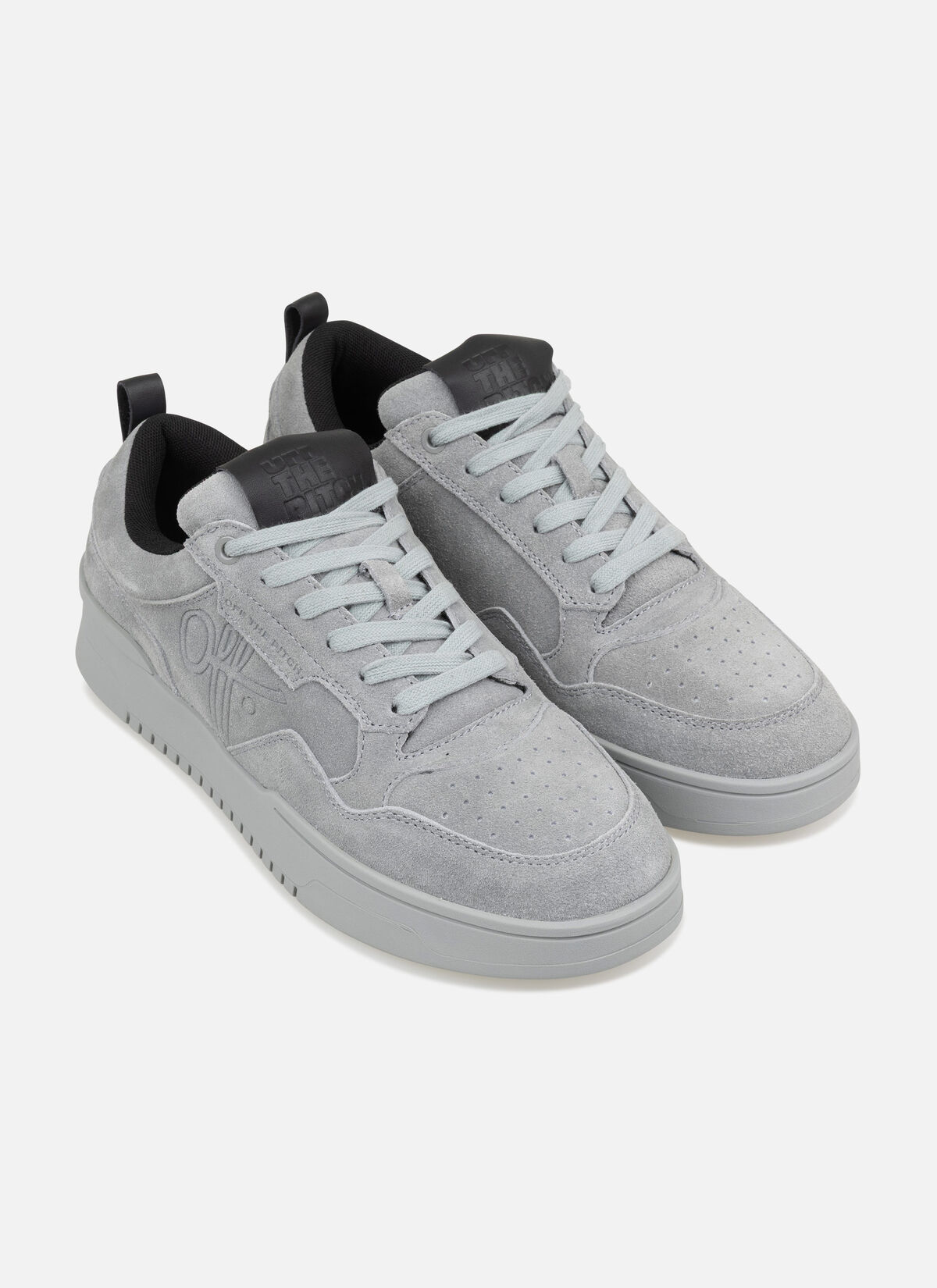 Off The Pitch Fullstop Suede Sneakers Heren Grijs