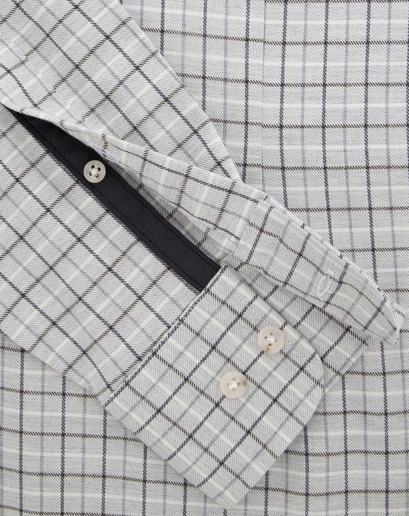 Hackett London Chemise Slim Fit en Flanelle à carreaux gris clair