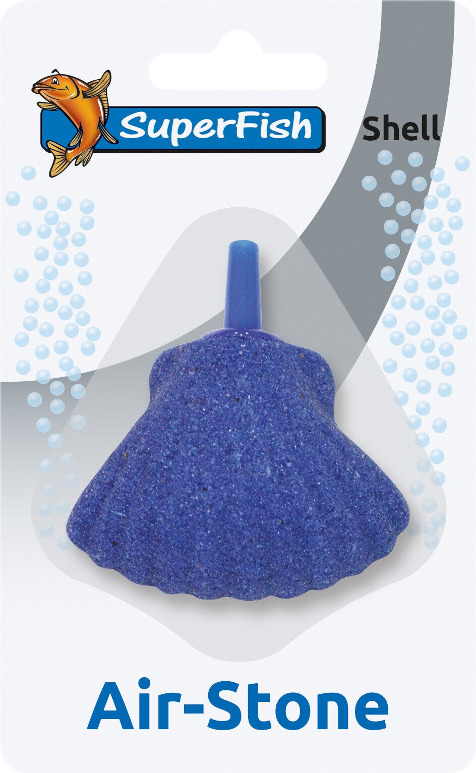 SuperFish luchtsteen schelp blauw 6 x 2 x 6 cm