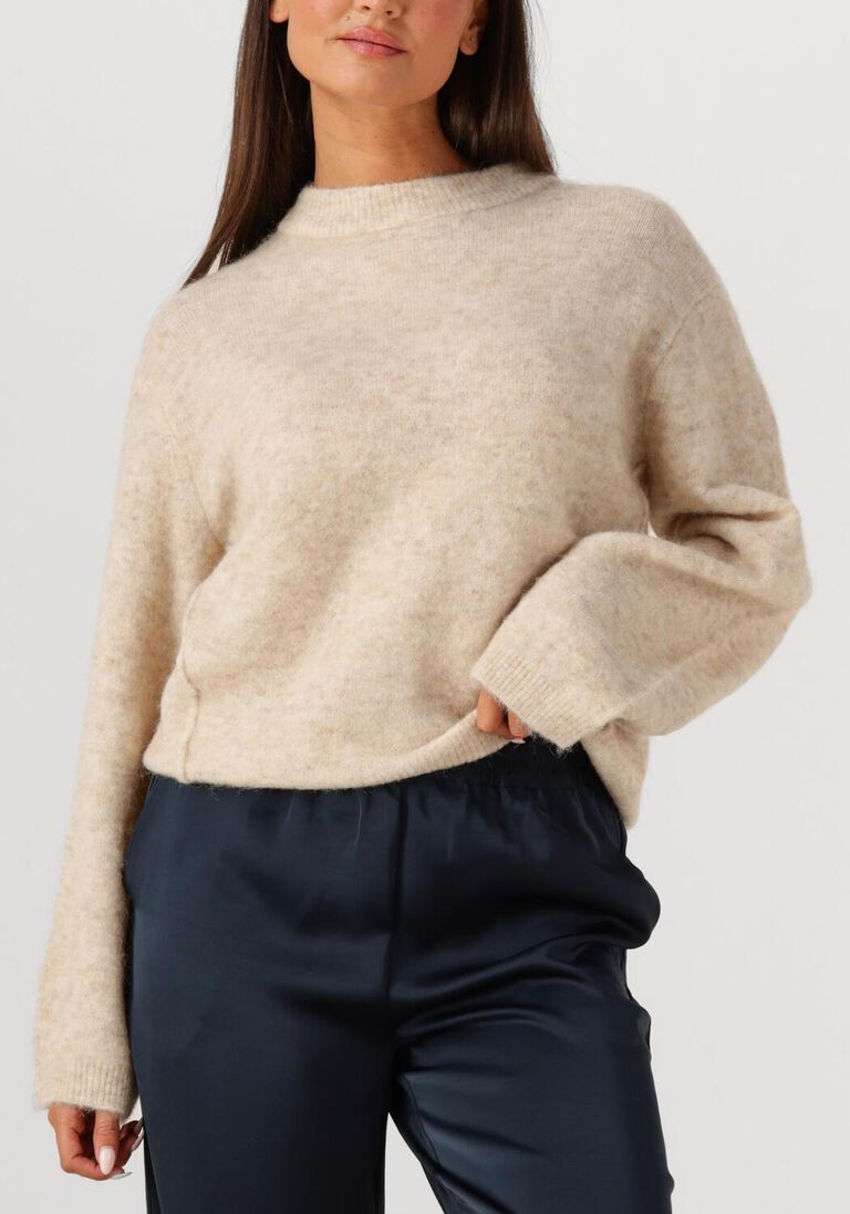 beige second female trui beate knit o-neck