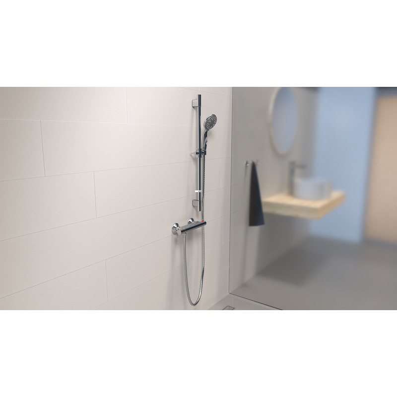 Schütte Aqua2Save doucheset met thermostatische douchekraan 5 standen chroom