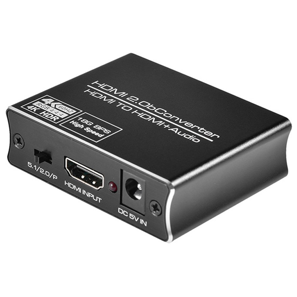 HDMI Audio Konverter Adapter auf 4K HDMI / 5.1 SPDIF Toslink / 3.5mm Klinke für PlayStation PS5 / PS4 / PS3 / TV / PC / DVD - Schwarz