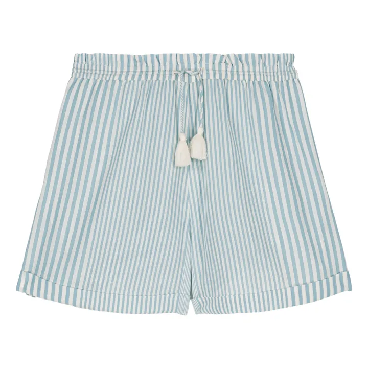 Louise Misha Pyjama Minalou Rayures Coton Bio - Collection Femme | Bleu