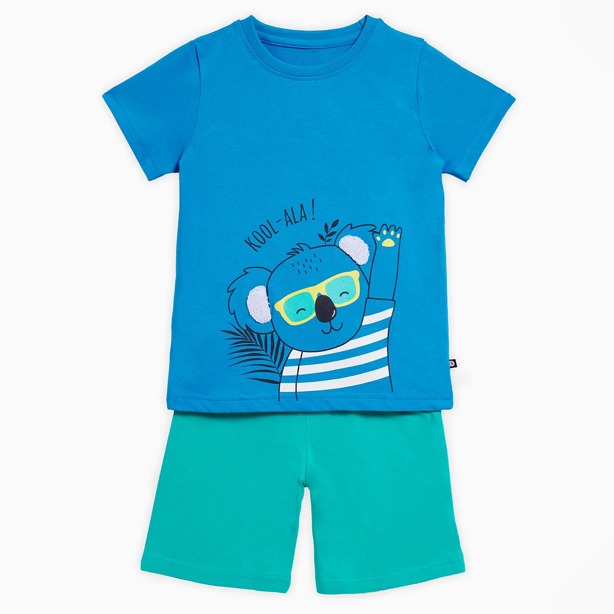 Pyjashort garçon KOALA bleu/vert