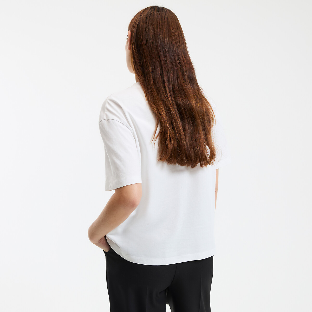COLEÇÃO LA REDOUTE<br>Camiseta folgada, gola redonda, mangas curtas