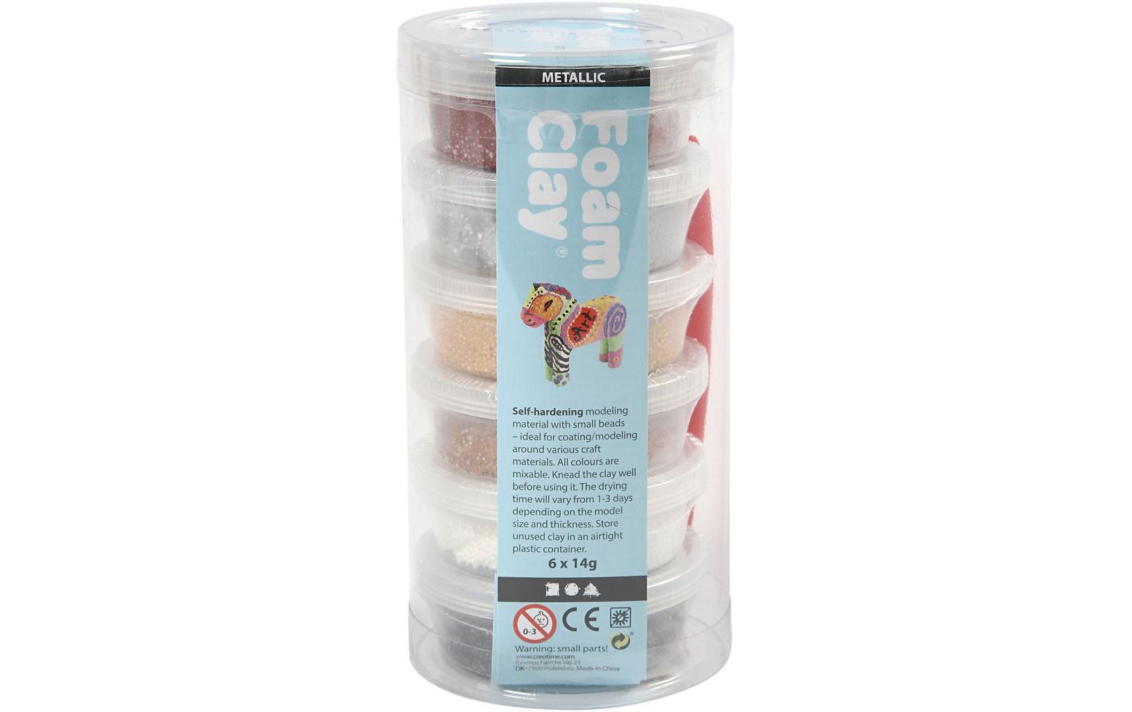 Modellier-Set Foam Clay 6 x 14 g MehrfarbigAufbewahrung Foam Clay