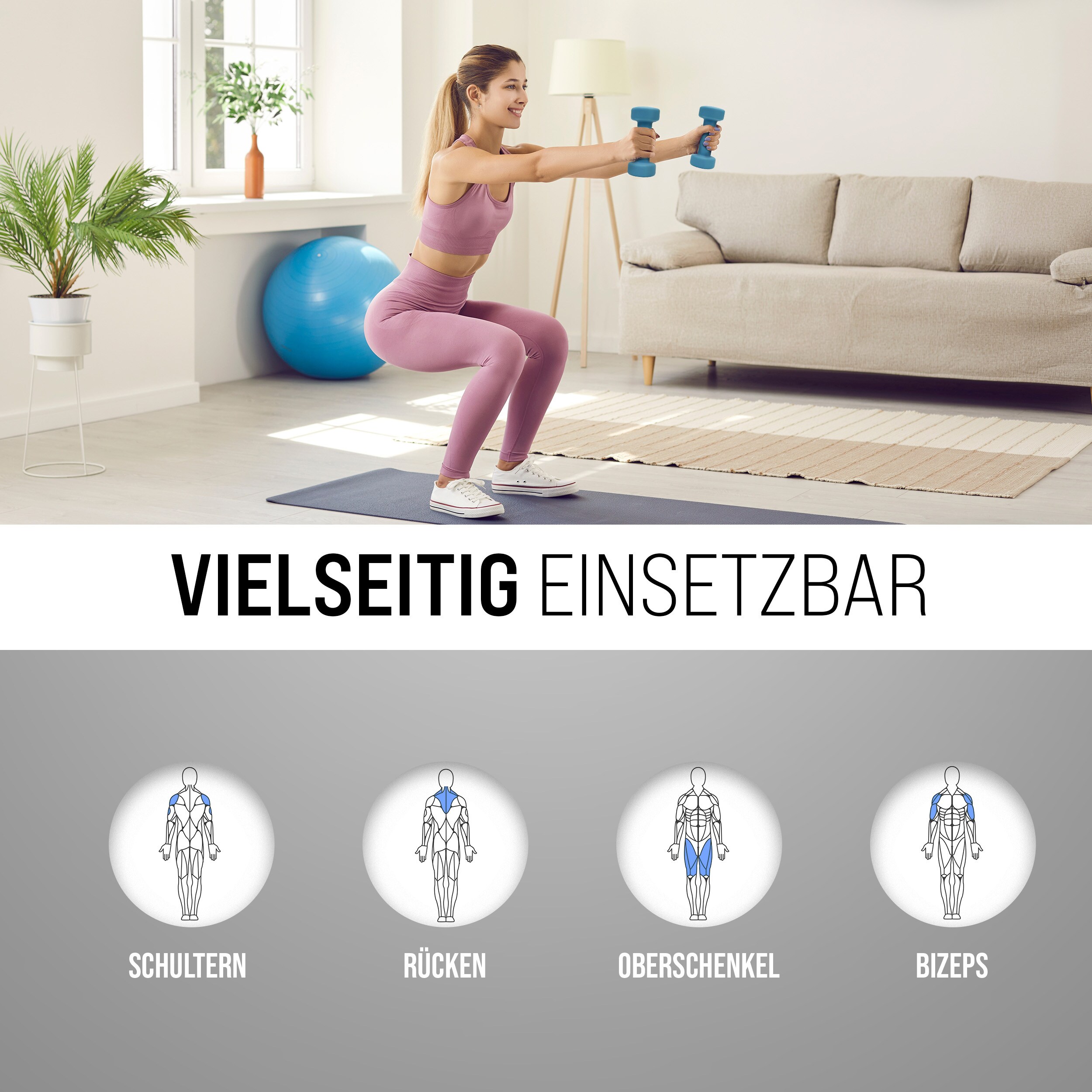 Apollo Hantel Set Kurzhantel Fitness Hanteln 3 kg