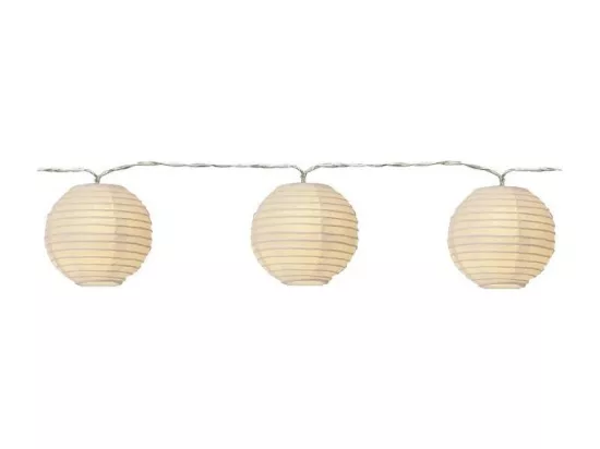 Guirlande lumineuse blanche boules en papier 3,10 m
