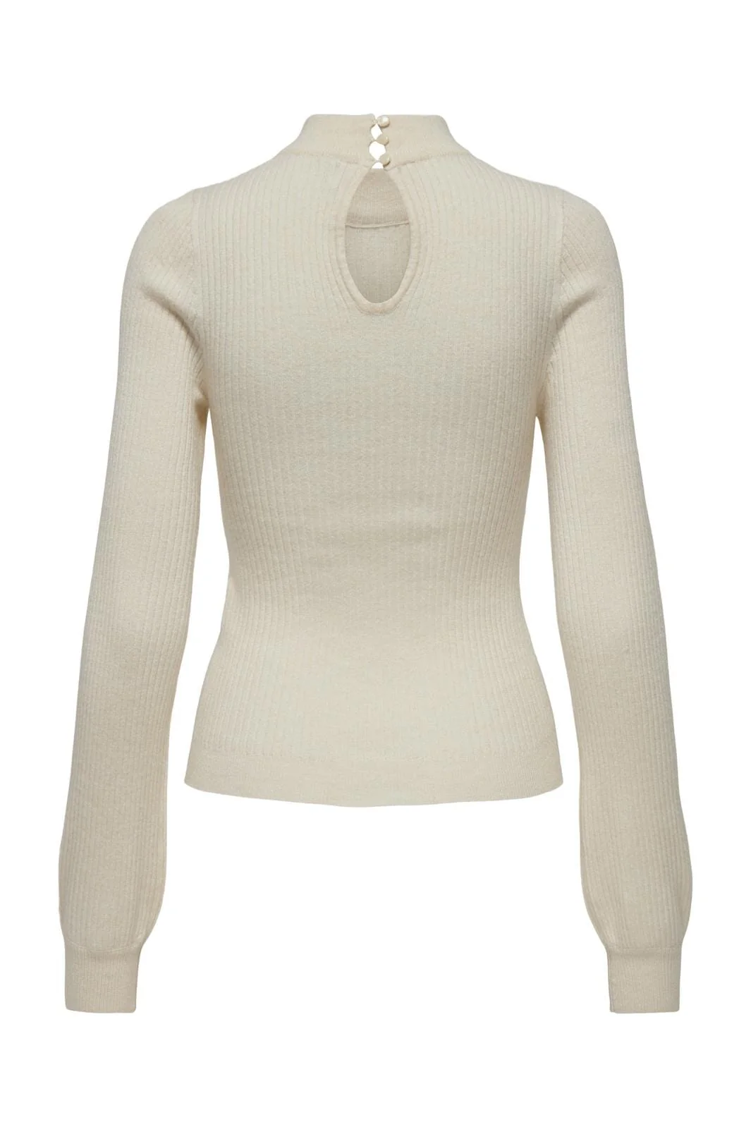 Only Onlibi Ls Rib High Neck Cc Knt 4634770 whitecap gray melange