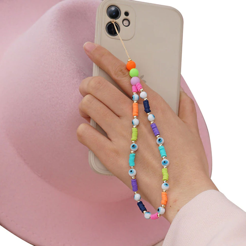Universal Handy Kette Phone Charms Schmuck Anhänger Handgelenkschlaufe - Perlen Style 1