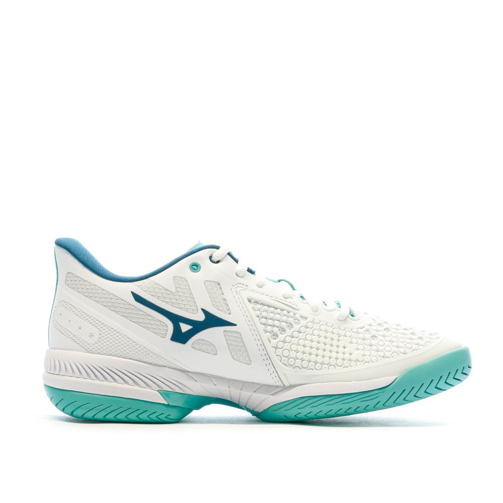 Mizuno Chaussures de Tennis Blanches/Bleu Femme Mizuno Exceed Tour