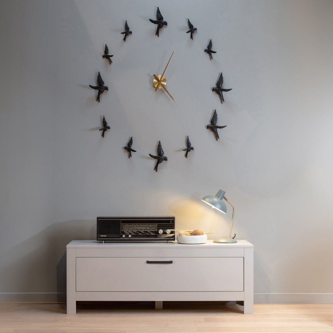 WOOOD   Avaler Vogels Set van 4 Wanddecoratie